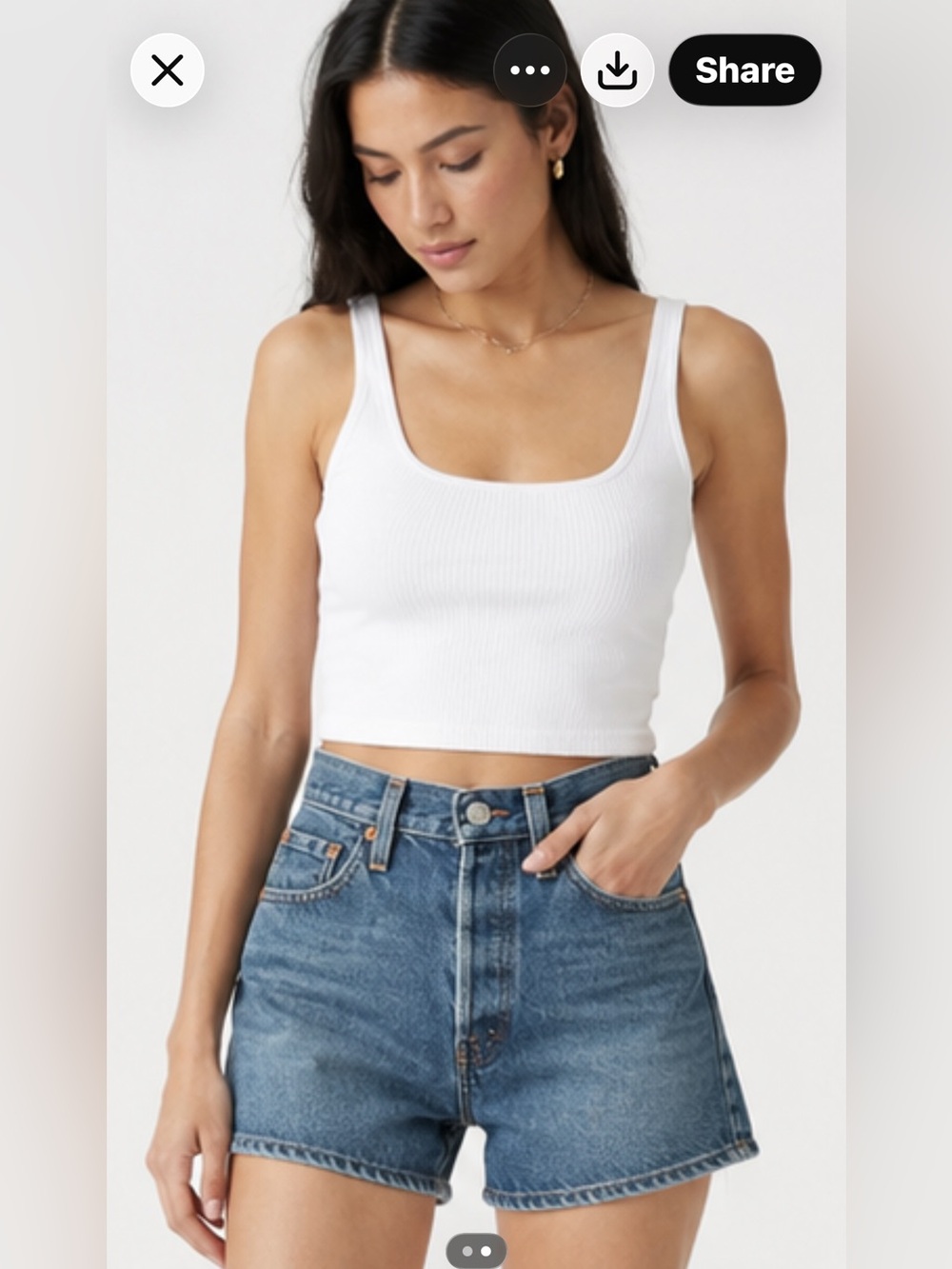 Levi's Strauss & co. Blue Denim Jean Shorts. 24